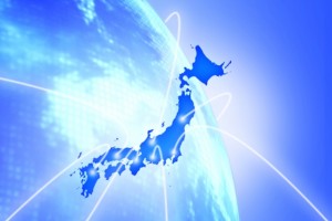 日本地図と地球